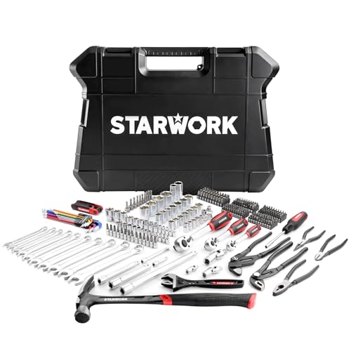 Image of STARWORK TRUE MECHANIC 324-Piece Mechanics Tool Set and Socket Set with 22oz Dragon One-Piece Rip Hammer w /Grip, Professional