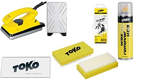 Toko Skiwachs-Set 4+1 teilig mit Wachsbügeleisen - Alpin + Nordic + Board