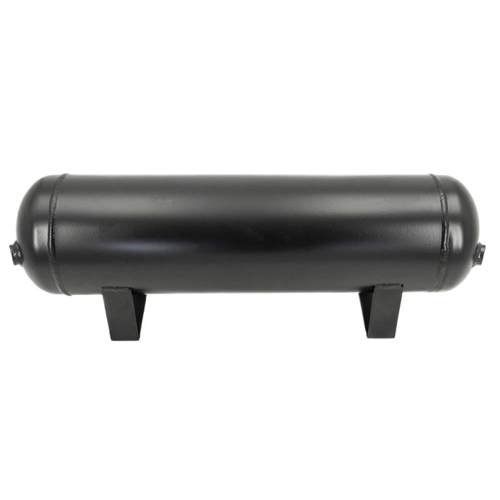 4 Gallon Aluminum Air Cylinder Tank Compatible with Pneumatic Air Suspension Systems 1/4 NPT Holes(Black)
