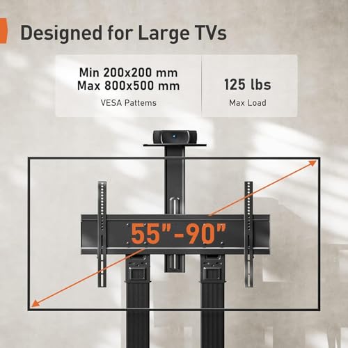 Soporte móvil para TV de 55-90 pulgadas con ruedas miniatura 3