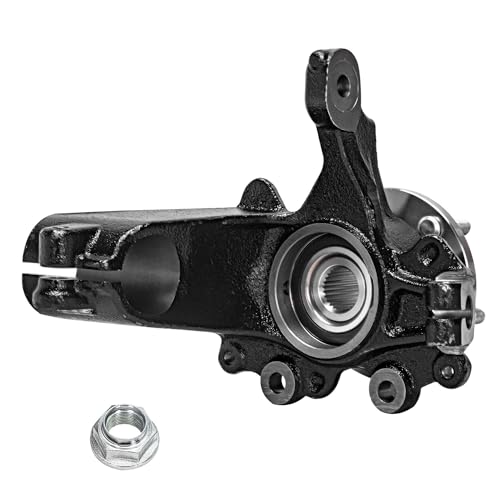Detroit Axle - 2.0L Front Right Steering Knuckle for 2012-2018 Ford Focus [Naturally Aspirated] Passenger Side Steering Knuckle with Wheel Bearing Hub Assembly 2013 2014 2015 2016 2017 Replacement - Thumbnail 5