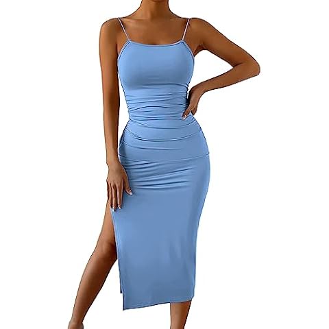 VIDUSSA Elegant Backless Bodycon Midi Dress Cover