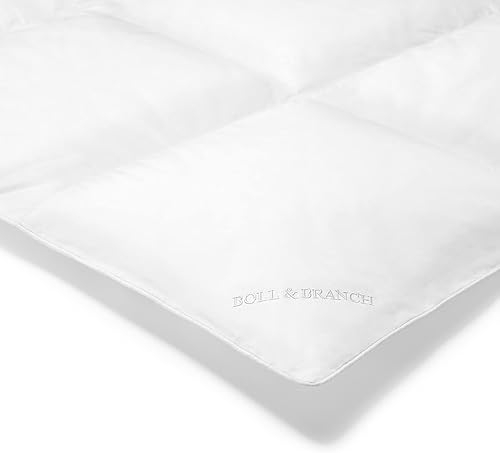 Miniatura 7 de BOLL & BRANCH Relleno de edredón alternativo al plumón, funda de lujo 100% algodón orgánico, ropa de cama de fibra hipoalergénica, construcción de