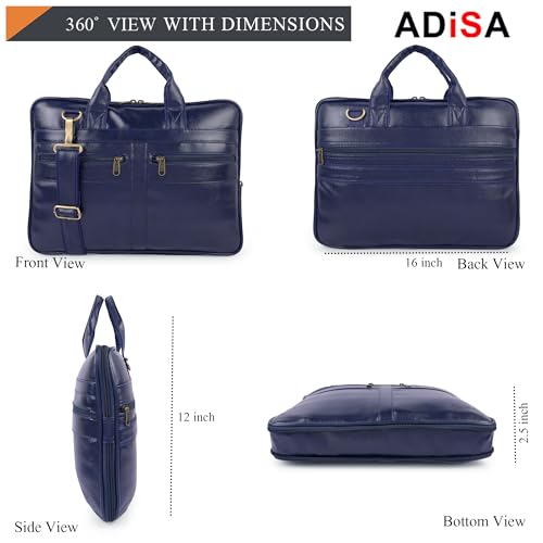 Image of ADISA Laptop Messenger Office Bag Briefcase for Work for Men