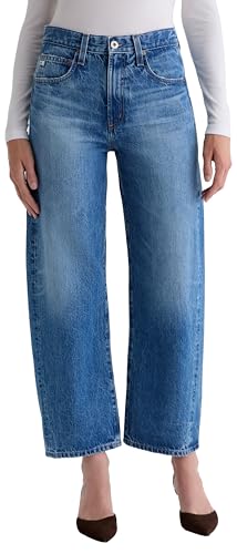 AG Adriano Goldschmied Women's Hattie High Rise Barrel in Candid2
