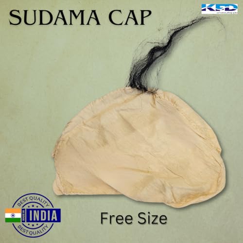Image of Kaku Fancy Dresses Sudama Cap Traditional Mythological Headgear for Kids | Fancy Dress Costume Accessory for Ramleela, Krishna Plays & Cultural Events - Skin, FREE, UNISEX