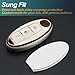 FEYOUN Key Fob Cover Compatible with Nissan 370Z Armada Kicks Murano Pathfinder Rogue Titan Versa Note Infiniti Smart 3 Buttons TPU Remote Keyless Key Fob Case Protection Shell Accessories, White