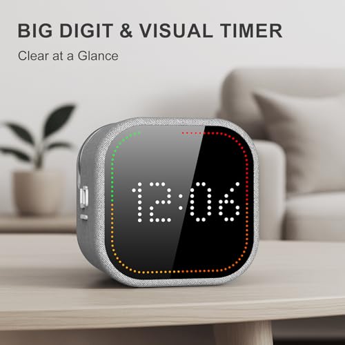Image of REACHER Fast Custom Pomodoro Timer Cube, Productivity Timer for ADHD | Fast Custom, Silent Mode, Vibrate Reminder, Adjustable Beeps, Magnetic Base, Visual Countdown, Study, Kitchen, Classroom