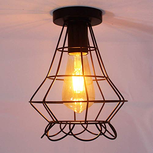 Suspension luminaire vintage en métal industriel avec hauteur de câble ajustable