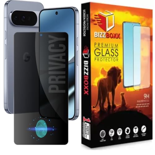 Image of Privacy Tempered Glass Compatible With Google Pixel 9 Pro, Pixel 9 Screen Protector Gurad - Anti-Spy, Fingerprint Working, Protect Sensitive Information, 6.3 Inch - Pack of 1
