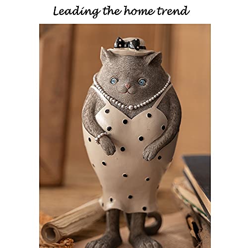 Nobele Kat Paar Statues Sculptures Decorative,Amerikaanse Stijl Creatief Decoration Figures,Schattige Diertjes Statue… - Image 4