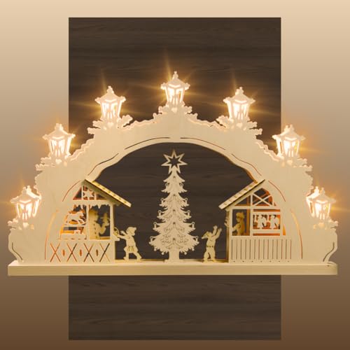 WEIGLA - Schwibbogen original Erzgebirge I Lichterbogen Weihnachten I...