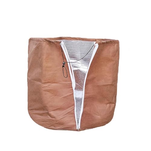 Folpus Funda Protectora Invernal para Plantas, Flores, Protector para arbustos, Resistente a Las heladas, con cordón y Cremallera, Reutilizable, protección, 40cmx40cm