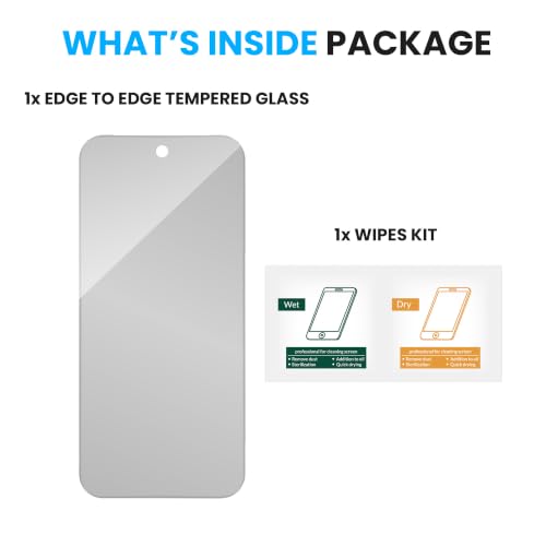 Image of FIRST MART Borderless Matte Tempered Glass for Google Pixel 9 & Pixel 9 Pro | Anti-Glare, Anti-Fingerprint, Full Adhesive, Smooth Touch, Case-Friendly | Pack of 1
