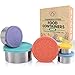 FLOOKA , 5 scatole da pranzo in acciaio inox con coperchi in silicone anti perdita, pranzo scatola, contenitori ermetici alimentari, gustare bambini, Bento, insalatiera, stoccaggio alimentare