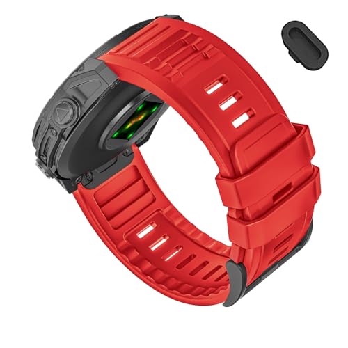 Image of 26mm Quickfit Silicone Watch Bands Compatible with Garmin Fenix 8 Pro /quatix 8 51mm /Fenix 7X /7X Pro /6X /6X Pro /5X /5X Plus /3 HR /Enduro 3 2 /Descent Mk3i 51mm /Mk2i /Tactix 8 /7 pro /epix Pro 51MM