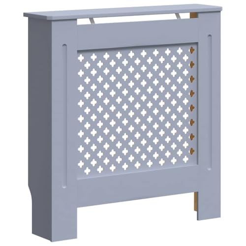 vidaXL Cache-radiateur, Couvercle de Radiateur, Housse de Radiateur Salon Chambre Salle de Séjour Maison Intérieur, MDF Gris 78 cm