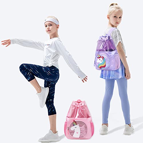 Mygreen Rainbow Drawstring Backpack Beach Sackpack Sports Gym Travel Swimming String Bag Cinch For Boys Girls Cute Galaxy Purple Medium #TOP5