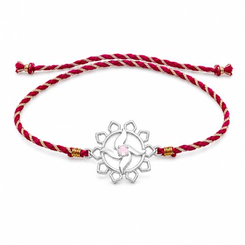 Image of CW 925 Silver Religious Designer Rakhi | Raksha Bandhan Rakhi for Brother | Gift for Men & Boys | 925 Stamp & Certificate of Authenticity