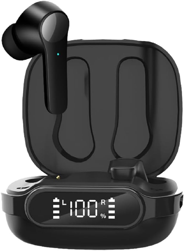 Bluetooth 5 3 Wireless Earbuds Active Noise Cancelling Headphones HiFi Stereo Touch Controls IPX5 Waterproof Earphones in-Ear with