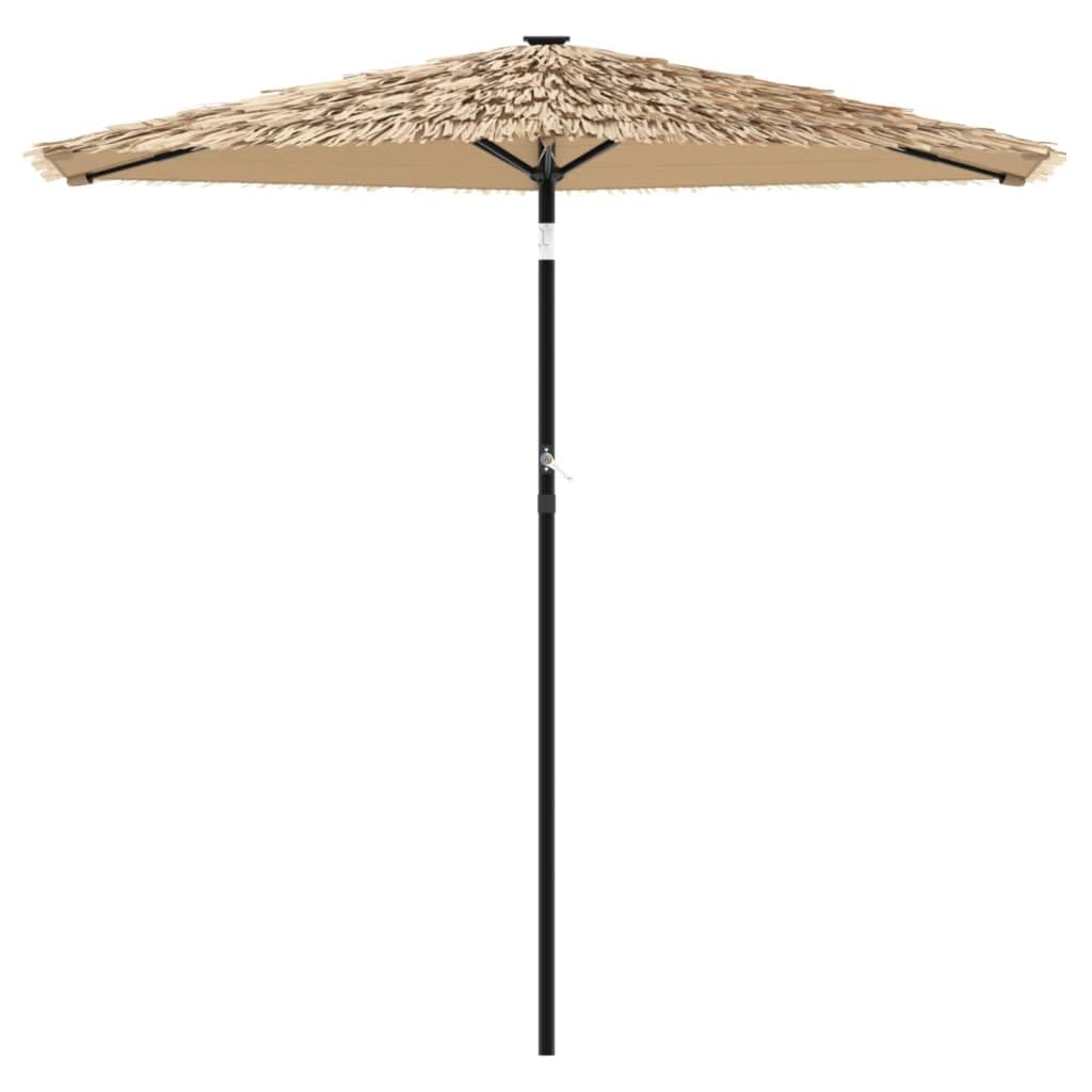Ombrellone con tetto in paglia, marrone, 223 x 223 x 213 cm