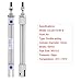 Mini Stainless Steel Dual-Acting Air Pneumatic Cylinder 50mm Stroke 10mm Bore Industrial Automation Equipment Replacement 1 Pack