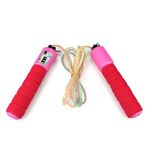 Jump Rope with Counter,BreaDeep Colorful Adjustable Skipping Rope for Children Kids Students Boys Girls Teens (Random Color)