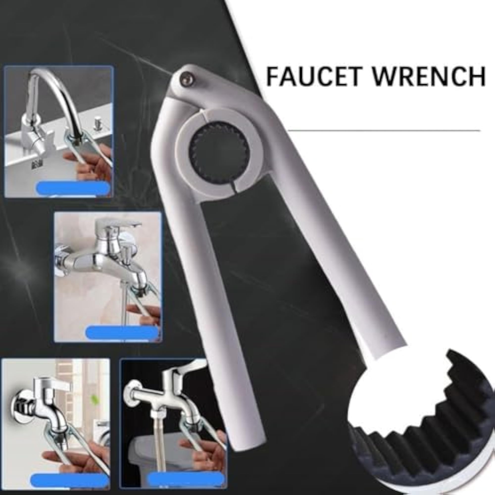 Faucet Wrench Basin Installation Tool, Slip-Resistant