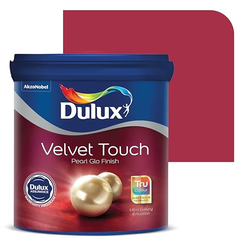 Image of Dulux Velvet Touch Pearl GLO Interior Emulsion Paint (4L, Cherries Jubilee) - Luxurious soft-sheen wall paint, highly durable, washable, rich, intense colors, with 6-year warranty