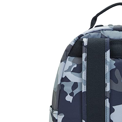 Image of Kipling Women's Seoul Small Backpack, Durable, Padded Shoulder Straps with Tablet Sleeve, Bag, Cool Camo Grey, 10.5''L x 13.75''H x 6.75''D (KI56110HX)