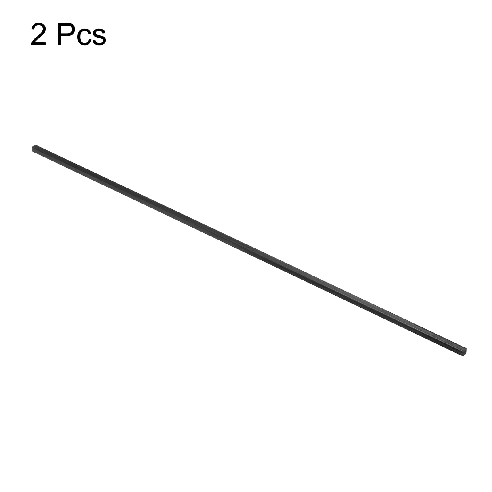 QUARKZMAN 2 Pcs Barres en Fibre de Carbone Plate 5x5mm de 420mm de Longueur pour Cerfs-Volants, Avions RC
