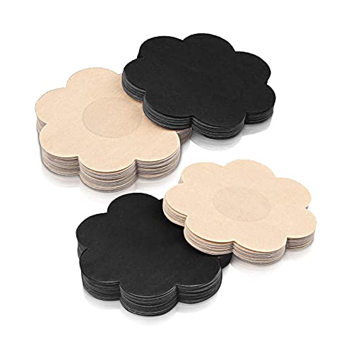 40 Pairs Nipple Covers Disposable, Breast Pasties Comfortable & Sexy, Adhesive Satin Petals Pasties for Women