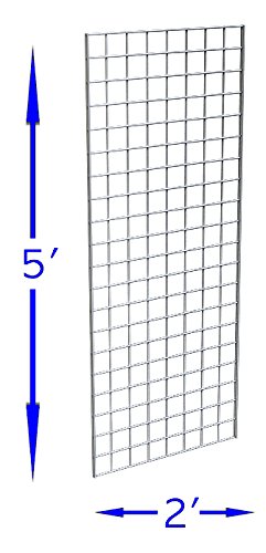 Only Garment Racks #1898WHT (3PCS) Only Garment Racks Commercial Grade Gridwall Panels – Heavy Duty Grid Panel for Any Retail Display, 2’ Width x 5’ Height, 3 Gridwall Panels Per Carton (White Finish)