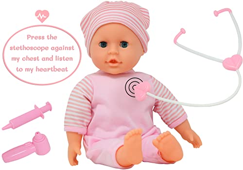 The New York Doll Collection B312 Interactive Talking Baby Doll Doctor Set Toy Pack thumb #3