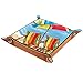 Leder Valet Tray, Würfel Tray Folding Square Holder, Kommode Organizer Platte für Wechsel Münze Schlüssel Regenbogen Schirm Stuhl Beach Sandy