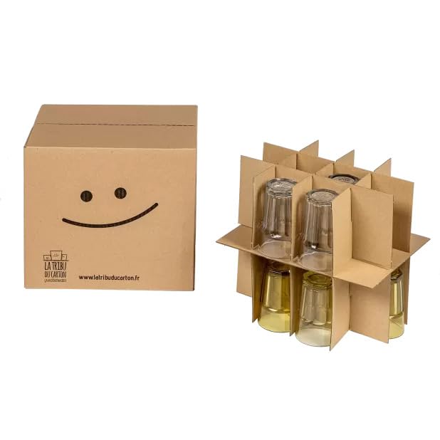 LA TRIBU DU CARTON Carton pour 24 verres, Brun