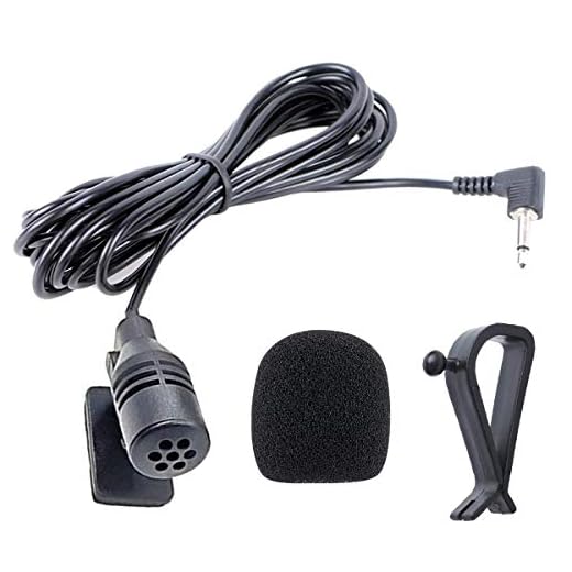 NowTH 3.5mm Microphone Mic HD Voice Assembly for Car Vehicle Head Unit Bluetooth Enabled Stereo Radio DVD GPS (9.85 Feet Cable)
