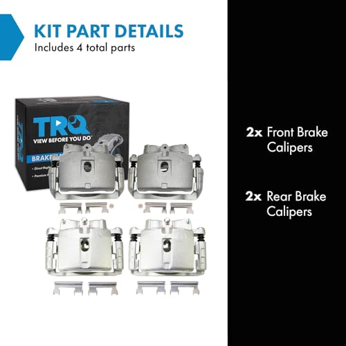 Image of TRQ Brake Caliper Set Compatible with 99-13 Chevrolet GMC 03-09 Hummer