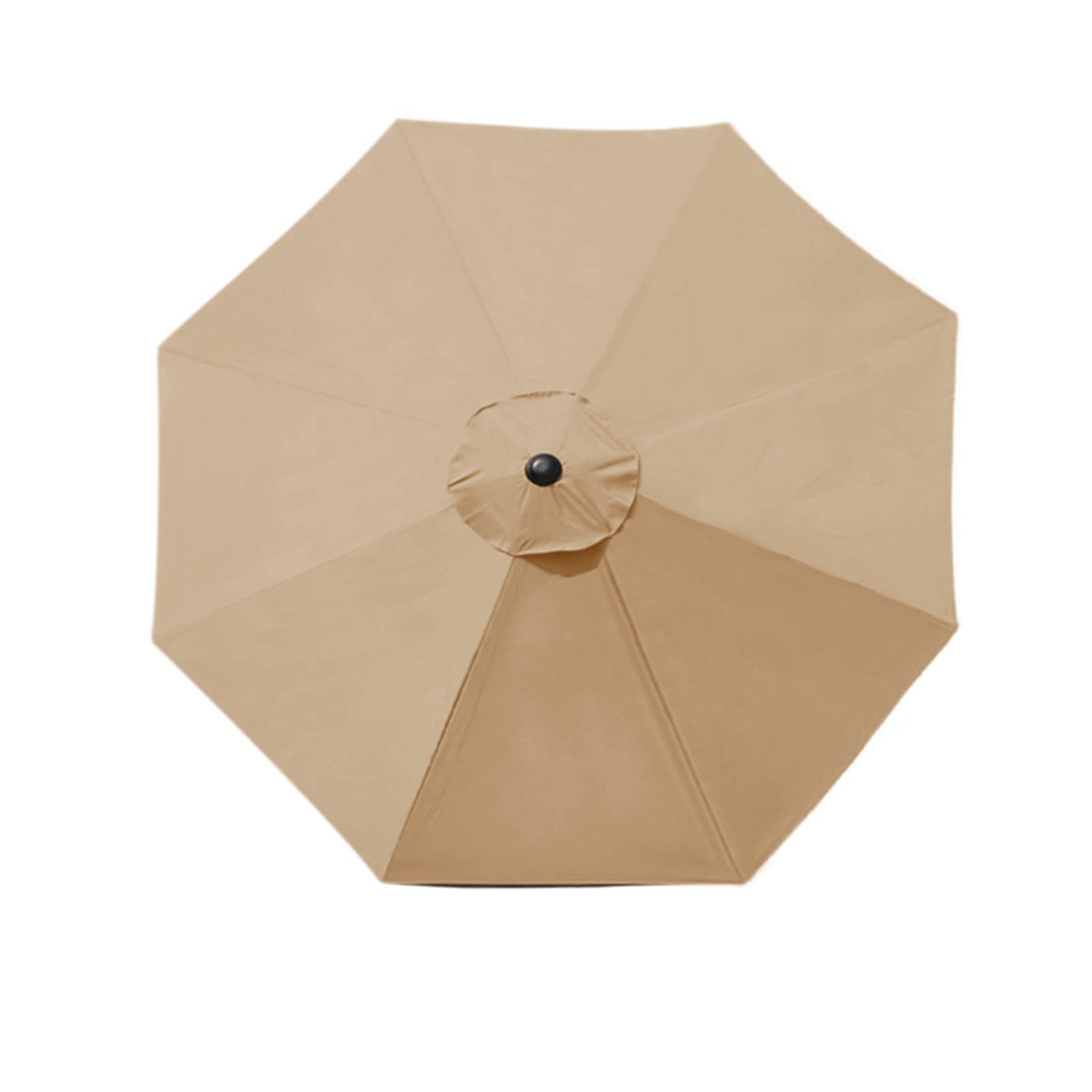 Flueyer Parasol déporté de terrasse de 2,7 m, 6 nervures, auvent de rechange en tissu imperméable pour jardin, pelouse, terrasse, jardin et piscine (auvent uniquement)