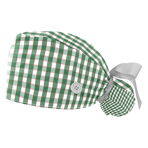 Casquettes de travail motif de Noël JDEZ anti-sueur pour cheveux longs