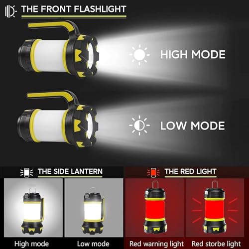 Torches rechargeables de secours d'urgence pour panne et camping extérieur
