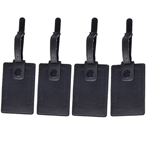 4PCS étiquettes Bagage, Etiquette Valise Cuir, Voyage Valise Etiquettes de Bagages, Couverture Complète Nom Valise Etiquette, étiquettes agage de Voyage Pour Hommes Femmes étiquettes identification Cover