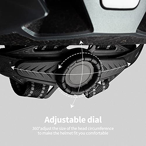 Adult Bike Helmet Men Women, Adjustable Size Lightweight Helmets with USB Rechargeable Rear Light and Magnetic Goggles… - Image 7