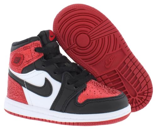 Image of Nike Jordan 1 Retro High Original Leather Infant /Toddler Shoes