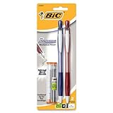 Bic Mechanical Pencil, Retractable, 0.7mm, 2/Pack, Red/Blue (BICMPAGMP21)
