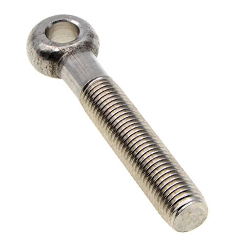 Image of M16 x 100mm Eye Bolts 304 Stainless Steel Machinery Shoulder Lifting Screws Silver Tone, 2Pcs