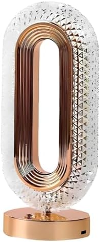 Luminária de Mesa de Cristal Luxo LED Touch USB Bivolt - Abajur D...