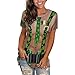 Briskorry Damen St. Patrick'S Day Kurzarm T-Shirt Rundhalsausschnitt Lässige Lose Blusen Casual Tunika Oberteile Kleeblatt Wichtel Print Shirts für Frauen Teenager Mädchen Shirt Hemd Bluse