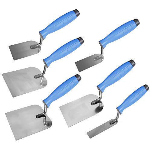 Toolty Stainless Steel Stucco Trowel, Wall Putty Trowel, Plastering Trowel, Finishing Trowel, 50, 60, 80, 100, 120, 30x110mm