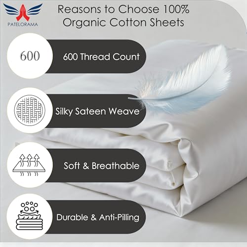 Parure de lit percale coton bio surdimensionnée pour nuits fraîches - 7